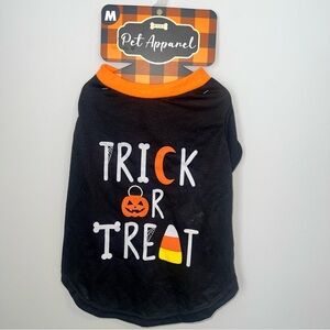Woof Halloween Dog ‘Trick or Treat’ Costume - Black and Orange (M)